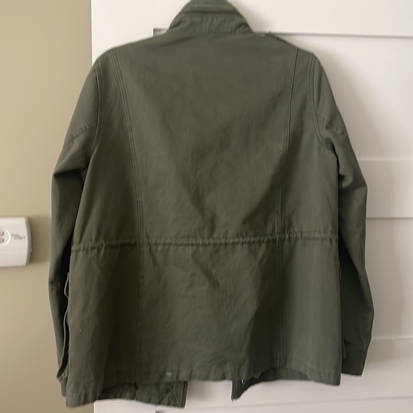 En Crème olive military cargo utility jacket 4 pockets drawstring - Picture 5 of 5
